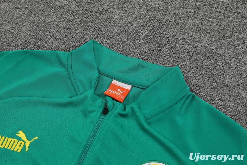 2022 Senegal Green Half Zipper Tracksuit