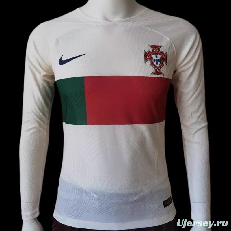 Player Version 2022 Portugal Away Long Sleeve Jersey