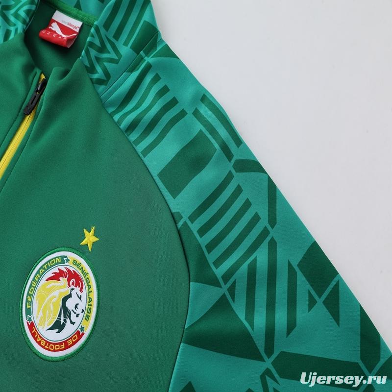 2022 Senegal Green Full Zipper Tracksuit