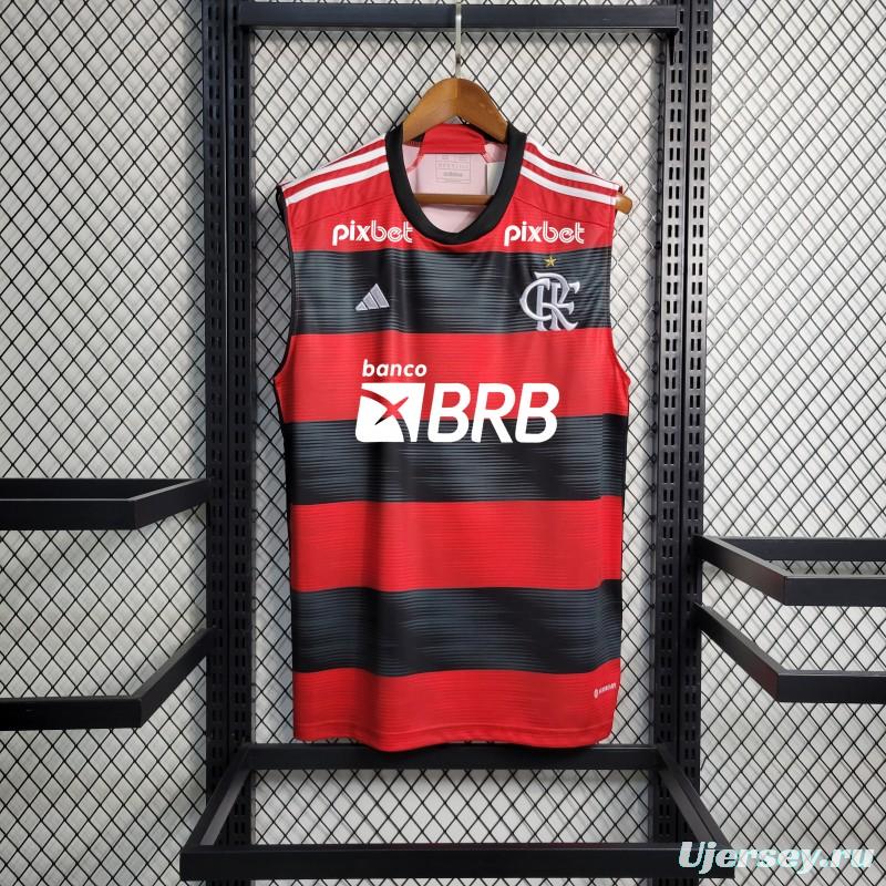 23/24 Flamengo Home Vest With  All Sponsors+Patches