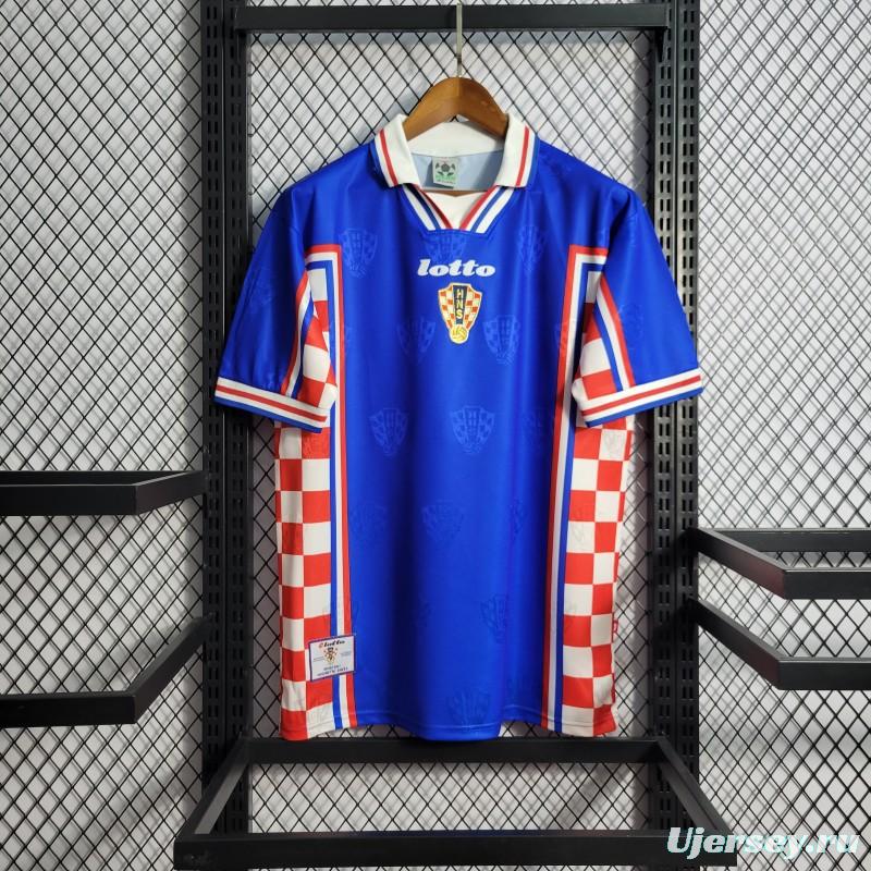 Retro 1998 Croatia Away Blue Jersey