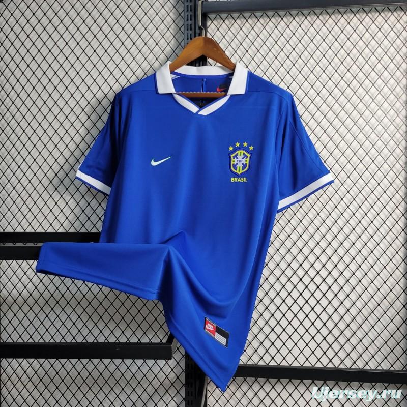 Retro 1997 Brazil Away Blue Jersey