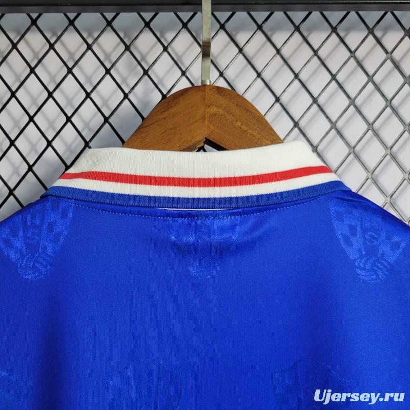 Retro 1998 Croatia Away Blue Jersey
