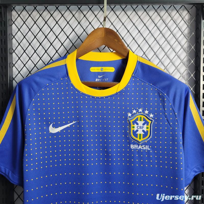 Retro 2010 Brazil Away Blue Jersey