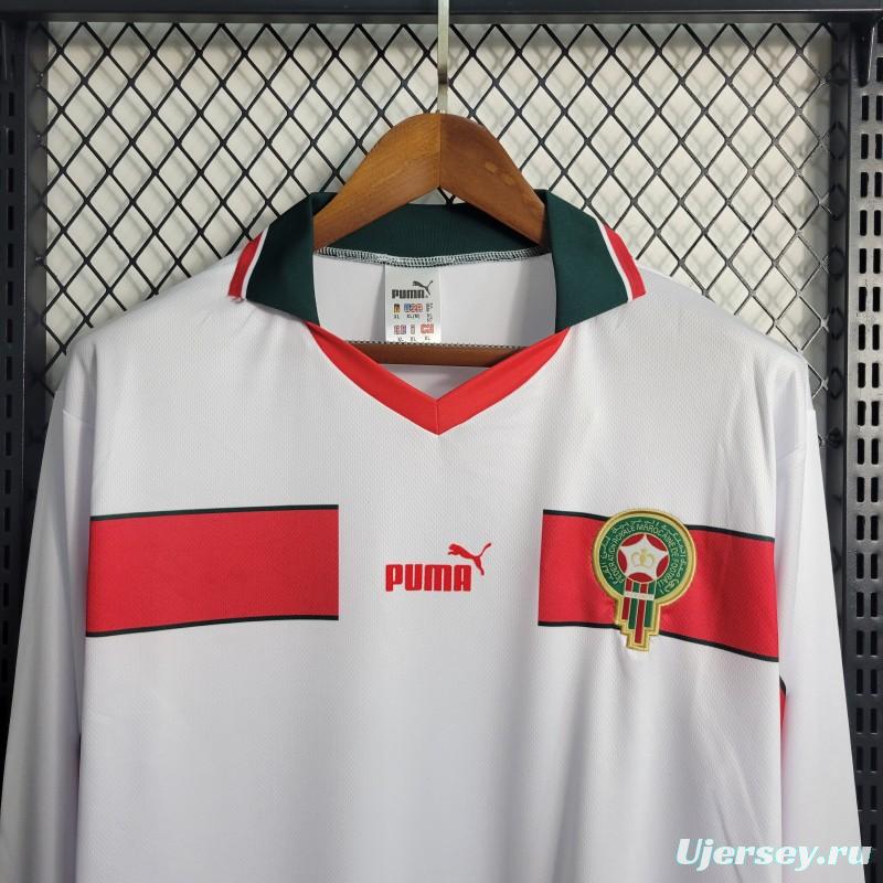 Retro Long Sleeve 1998 Morocco Away Soccer Jersey