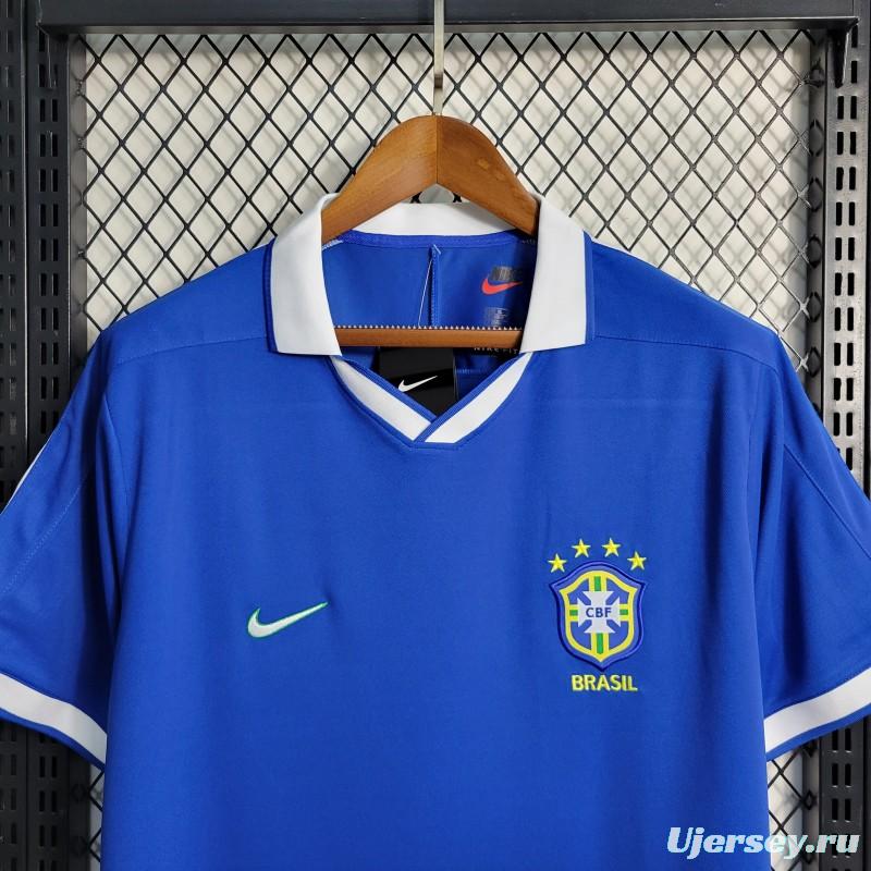 Retro 1997 Brazil Away Blue Jersey