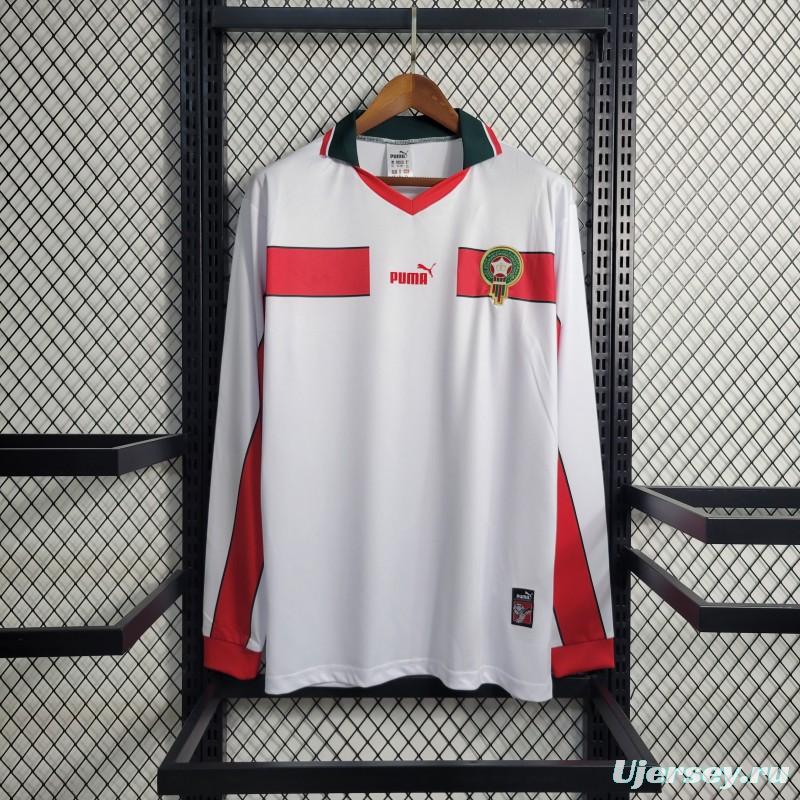 Retro Long Sleeve 1998 Morocco Away Soccer Jersey