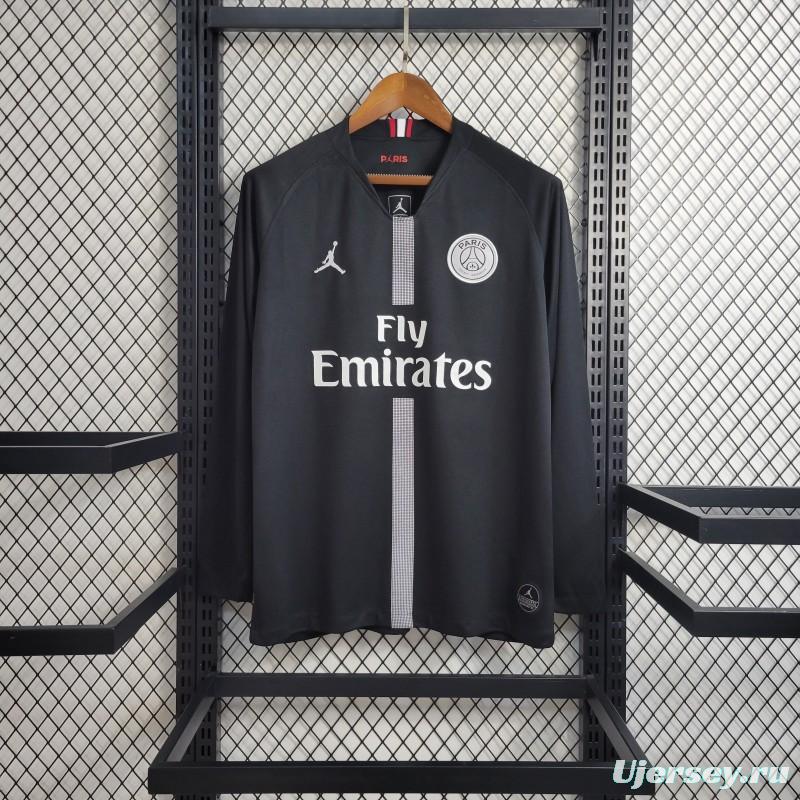 Retro Long Sleeve 18-19 PSG Black Champions League Jersey