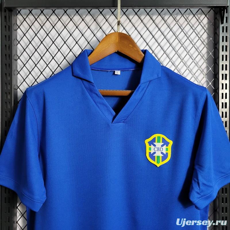 Retro 57-62 Brazil Away Blue Jersey