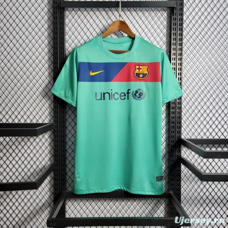 Retro 10/11 Barcelona Away Green Jersey