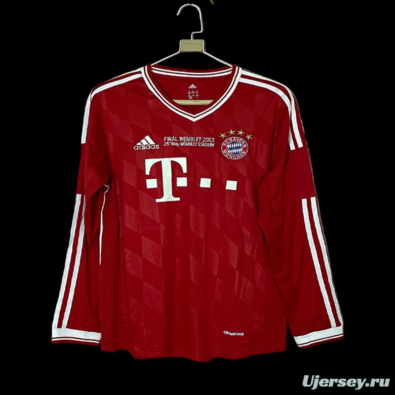 Retro 13 14 Bayern Munich Home Champion Long Sleeve Jersey