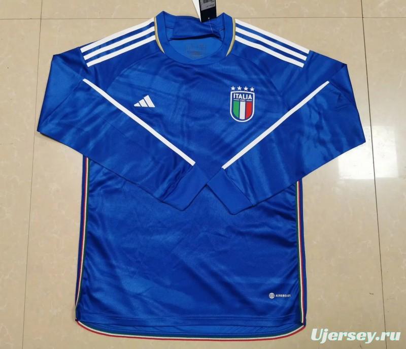 2023 Italy Home Long Sleeve Jersey