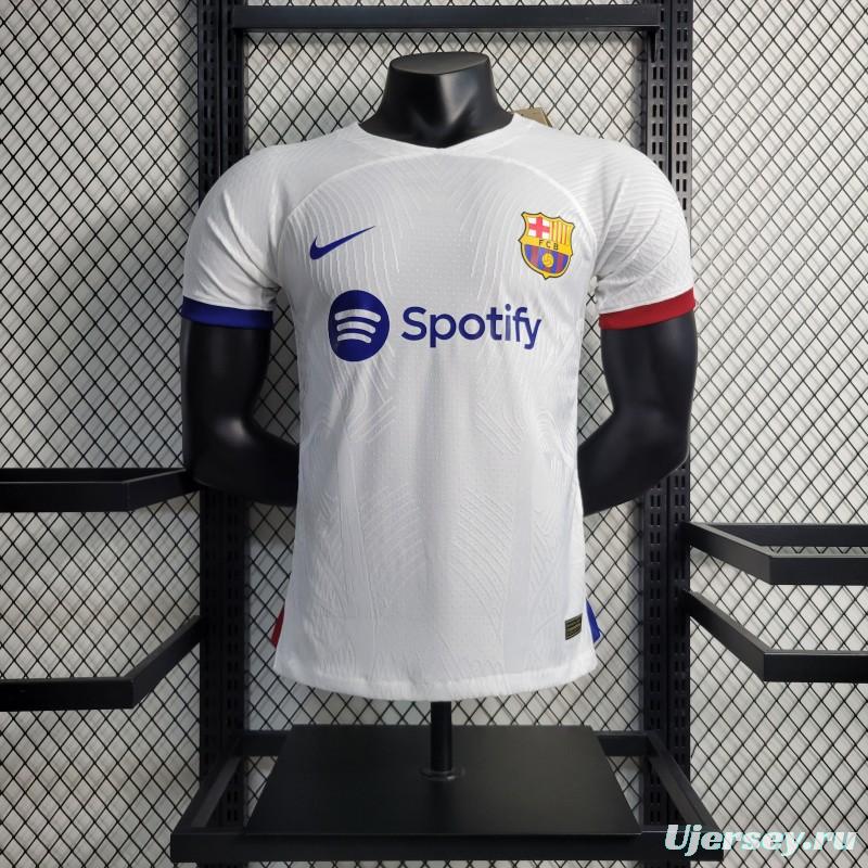 Player Version 23-24 Barcelona White Training Jersey