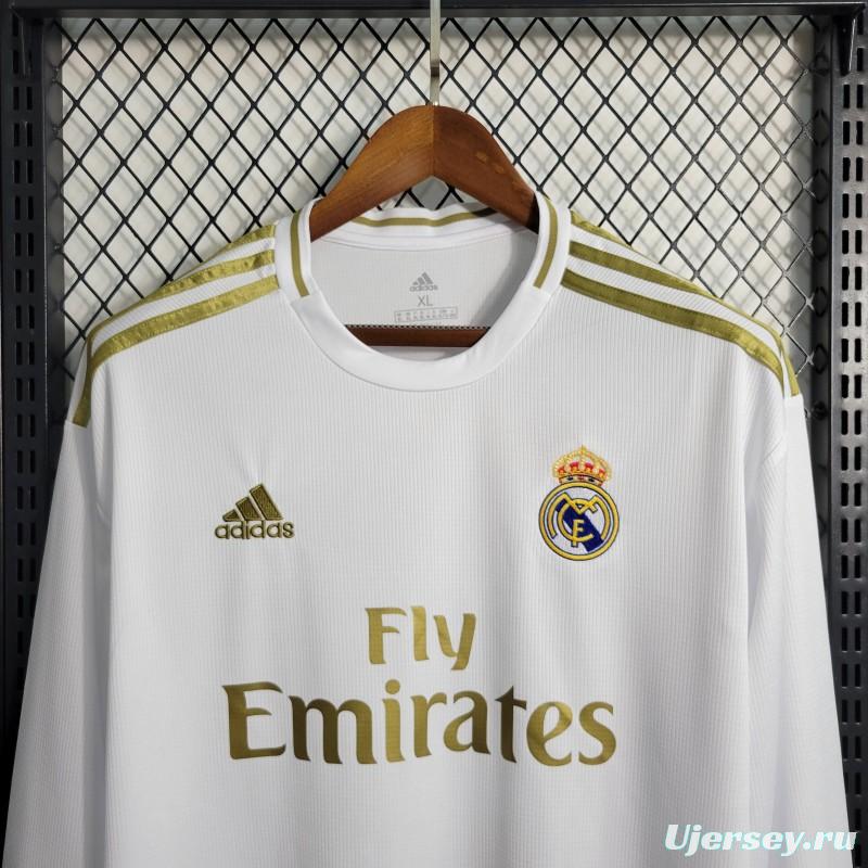 Retro19-20 Real Madrid Home Long Sleeve Jersey