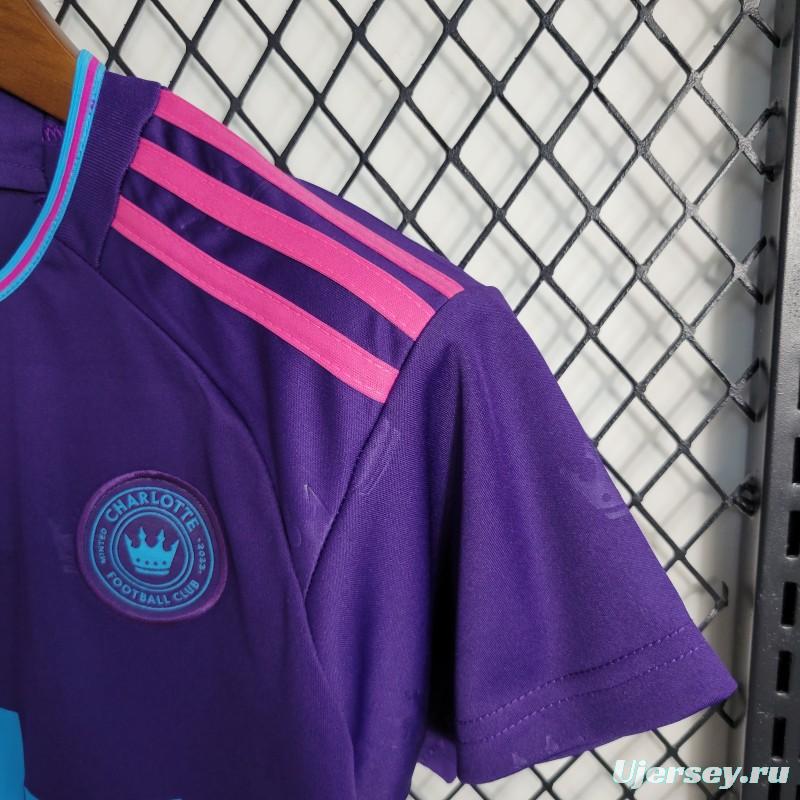 23-24 KIDS Charlotte Away Purple Jersey Size 16-28