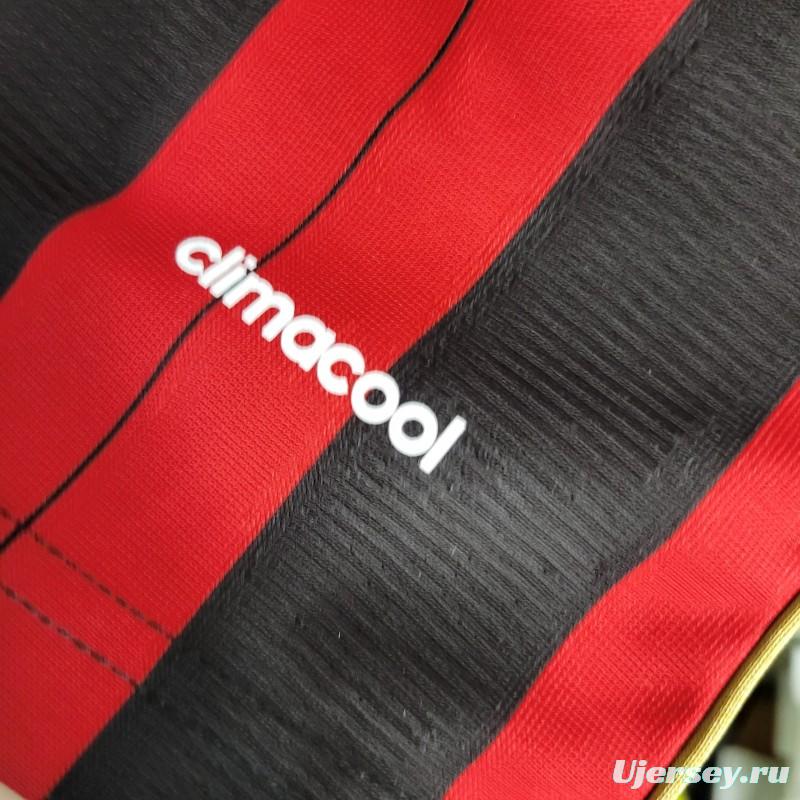 Retro Long Sleeve 2013-14 AC Milan Home Jersey