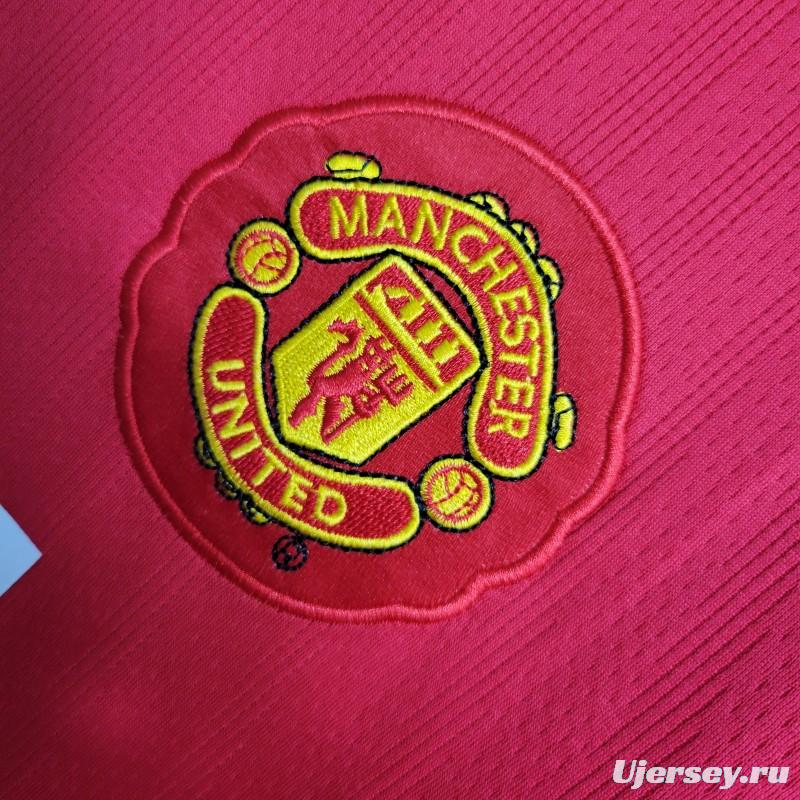 Retro Long Sleeve 07-08 Manchester United Champions League Version Home Jersey