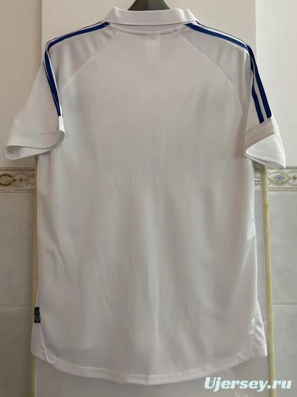 Retro 01/02 Real Madrid Home Jersey League Version With Sponsor