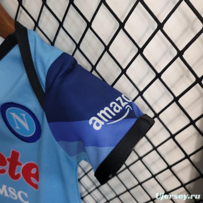 23-24 Baby Napoli Home Soccer Jersey Baby 6-18 Month