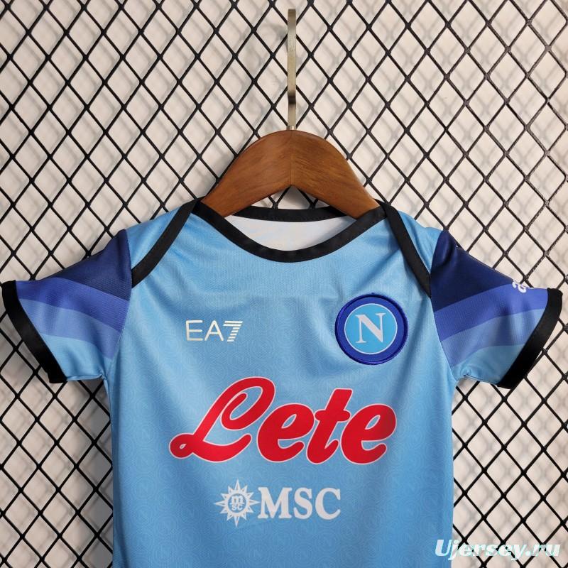 23-24 Baby Napoli Home Soccer Jersey Baby 6-18 Month