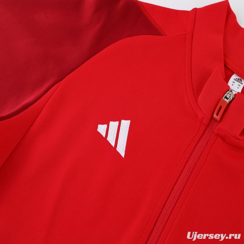 2023 Adidas Red Full Zipper Jacket +Pants