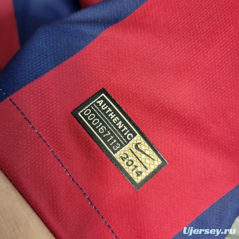 Retro14-15 Barcelona Home Long Sleeve Jersey