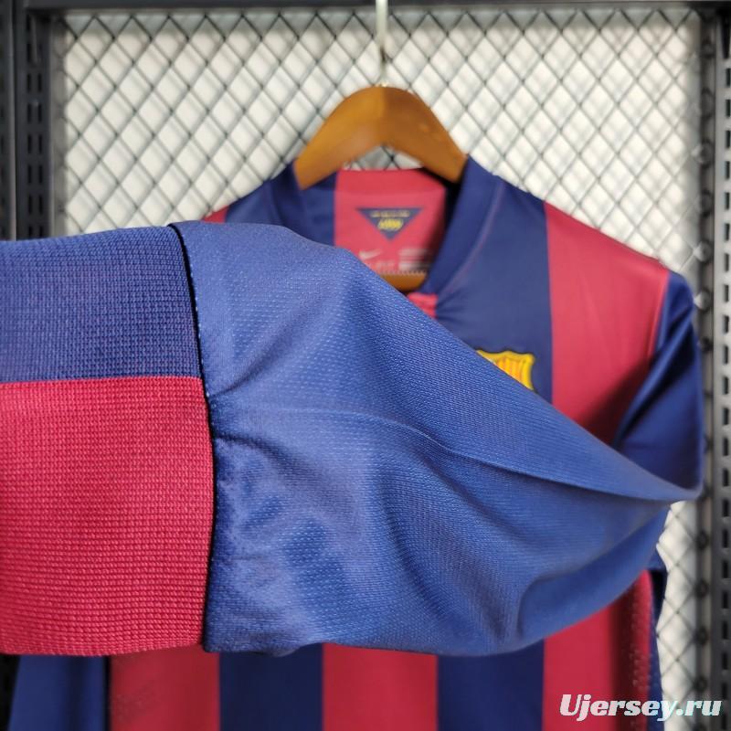 Retro14-15 Barcelona Home Long Sleeve Jersey