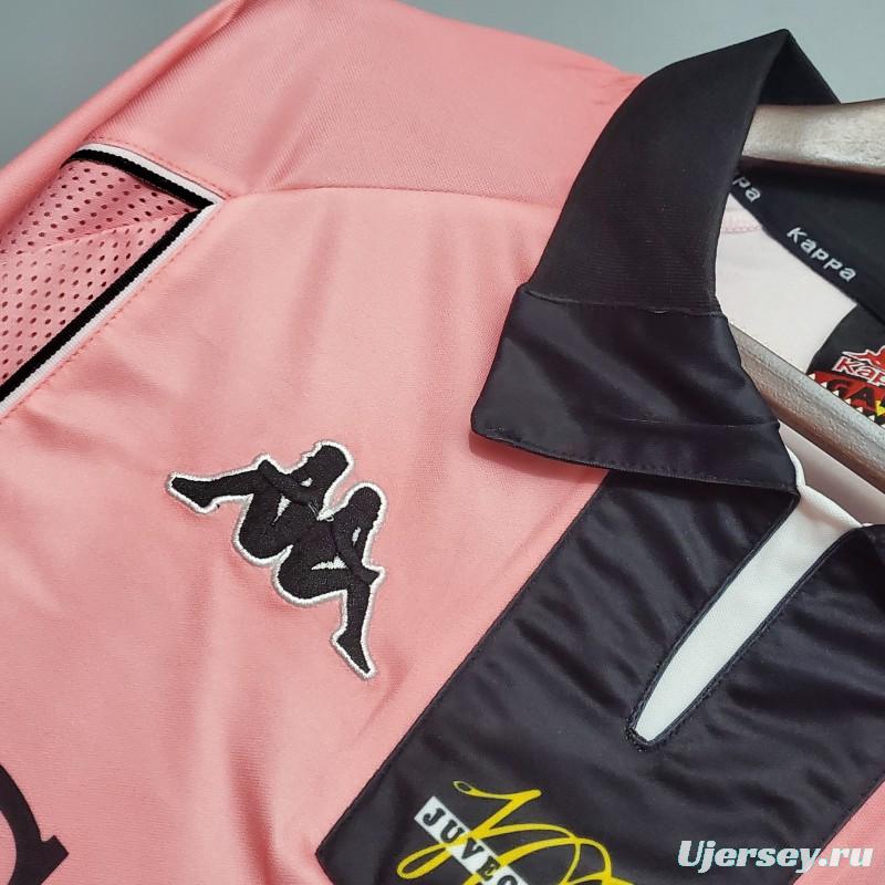 Retro 97/98 Juventus Away Pink Long Sleeve Jersey