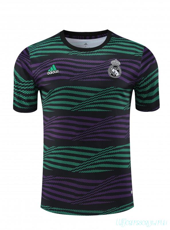 23-24 Real Madrid Stripe Pattern Short Sleeve+Shorts