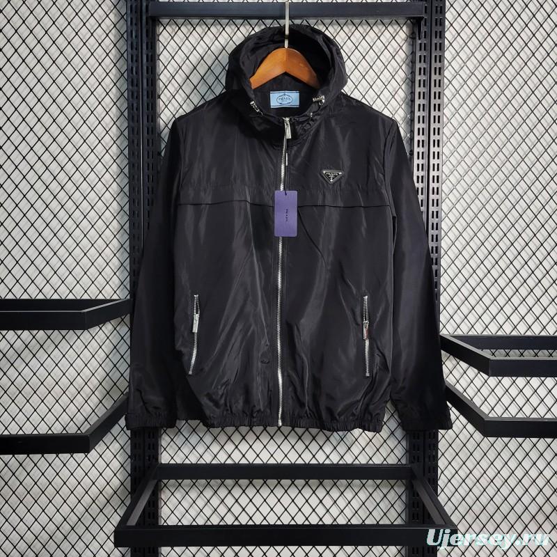 2023 PRADA Black Windbreaker