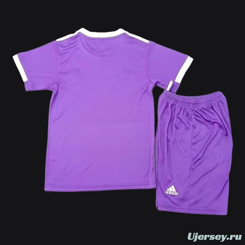 Retro Kids 16/17 Real Madrid Away Purple Jersey