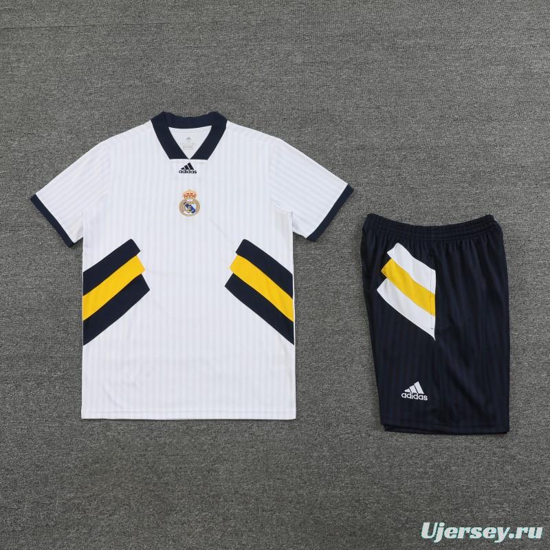 23-24 Real Madrid Remake Icon White Short Sleeve Jersey+Shorts