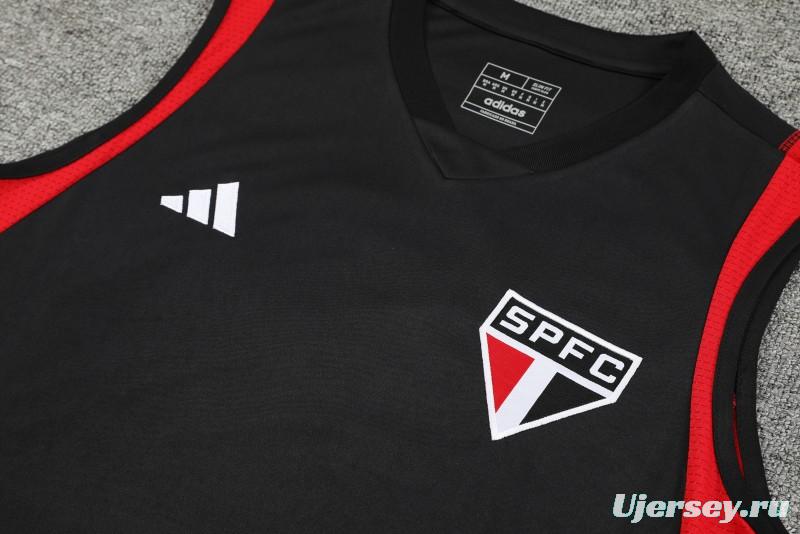 23-24 Sao Paulo Black Vest Jersey+Shorts