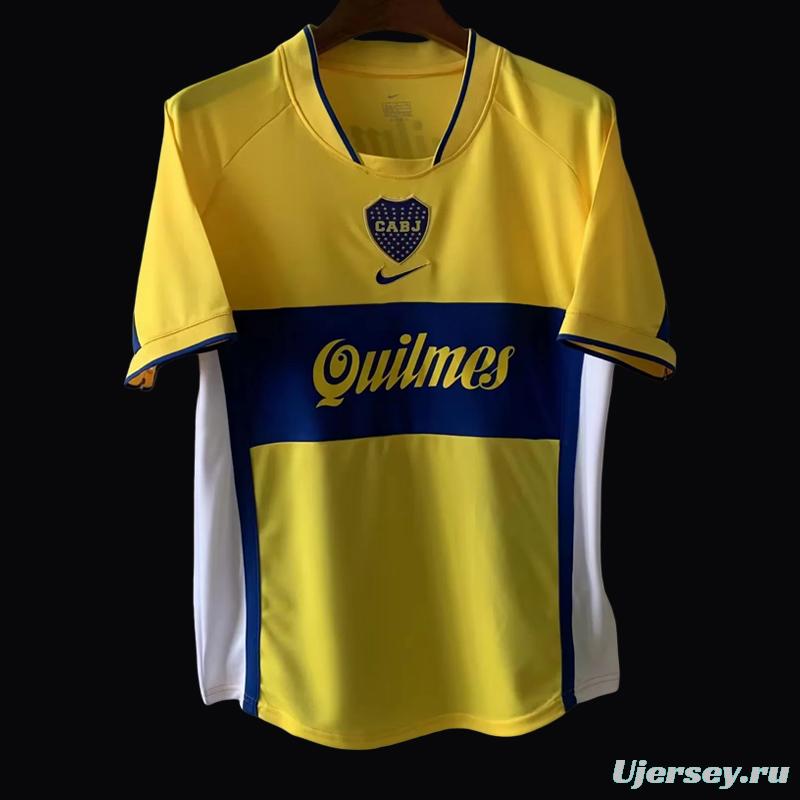 Retro 01/02 Boca Juniors Away Yellow Jersey