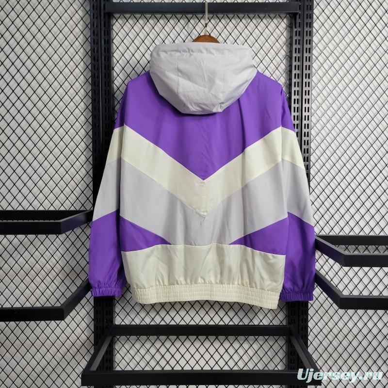 23-24 Mexico White Purple Windbreaker