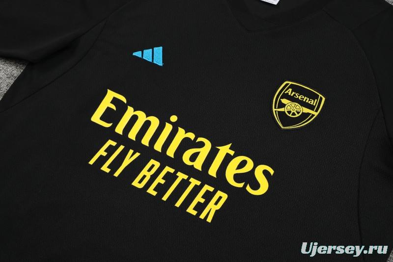 23 24 Arsenal Black Short Sleeve+Shorts