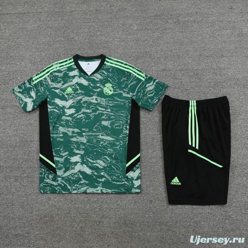 23 24 Real Madrid Green Short Sleeve+Shorts