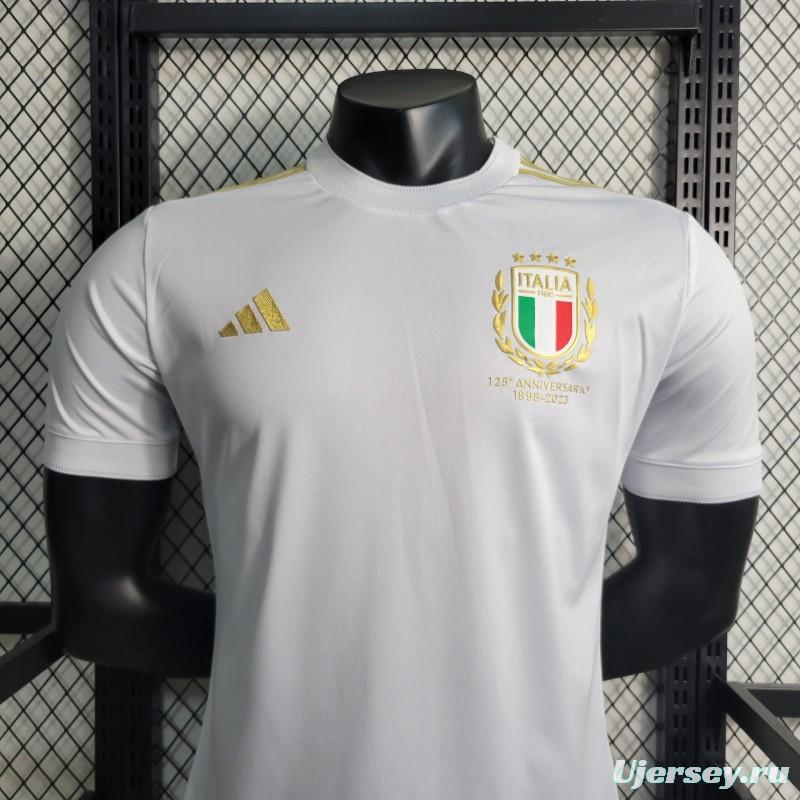 Player Version 2023  Italy 125th Anniversary Edition White Jersey