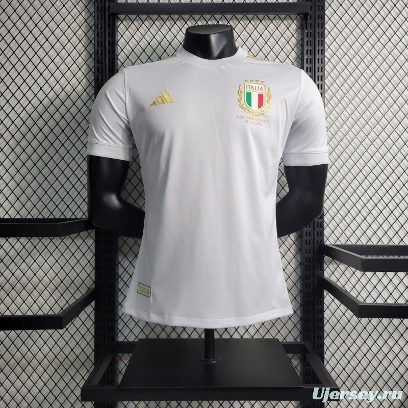 Player Version 2023  Italy 125th Anniversary Edition White Jersey