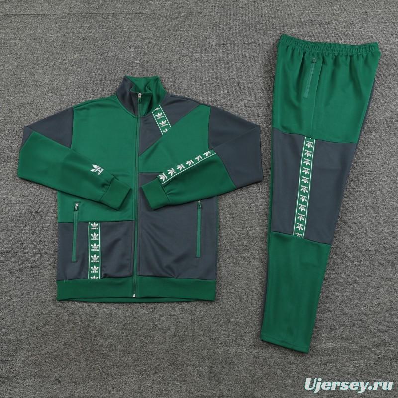 23/24 Adidas Original Green/Grey Full Zipper +Pants
