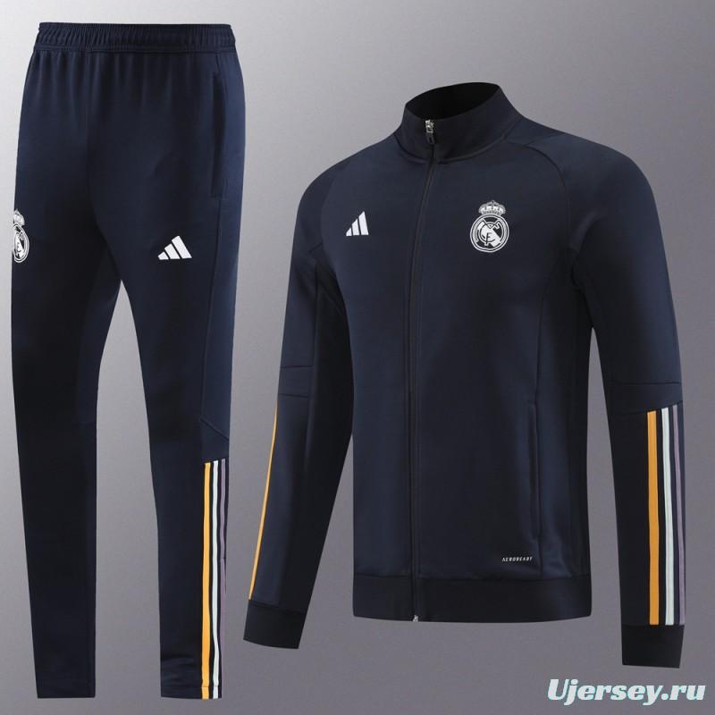 23 24 Real Madrid Navy  Full Zipper +Pants