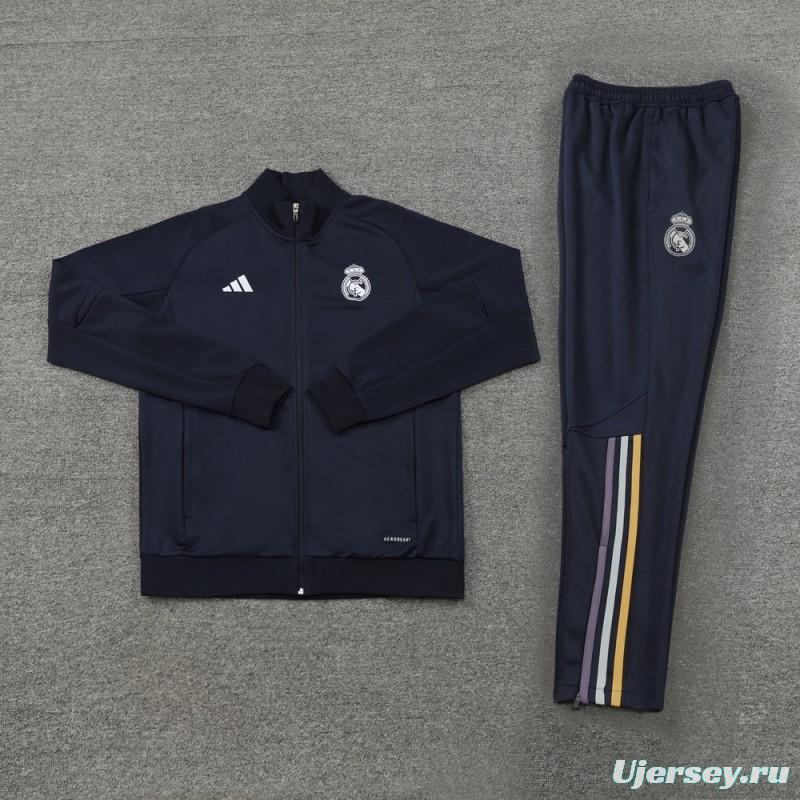 23 24 Real Madrid Navy  Full Zipper +Pants