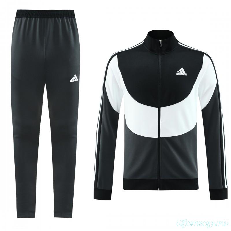 23/24 Adidas Black/White Full Zipper +Pants