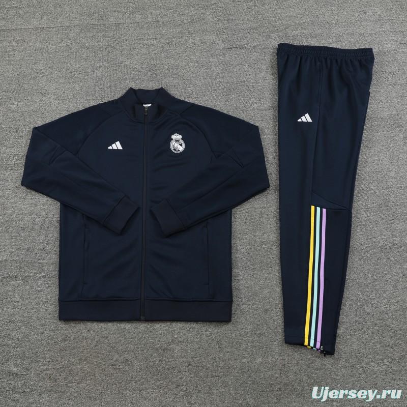 23/24 Real Madrid Navy Full Zipper Jacket+Pants