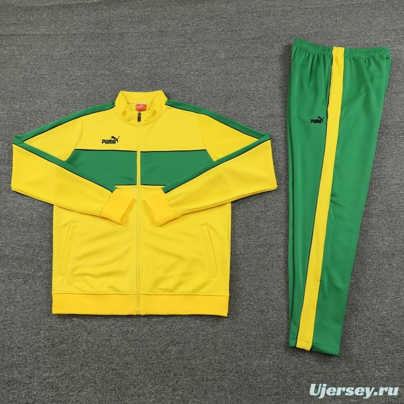 23/24 Puma Yellow Green Full Zipper Jacket+Pants