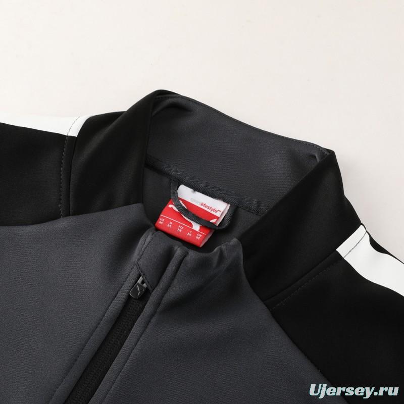 23/24 PUMA Black/Grey Full Zipper Hooide Jacket+Pants