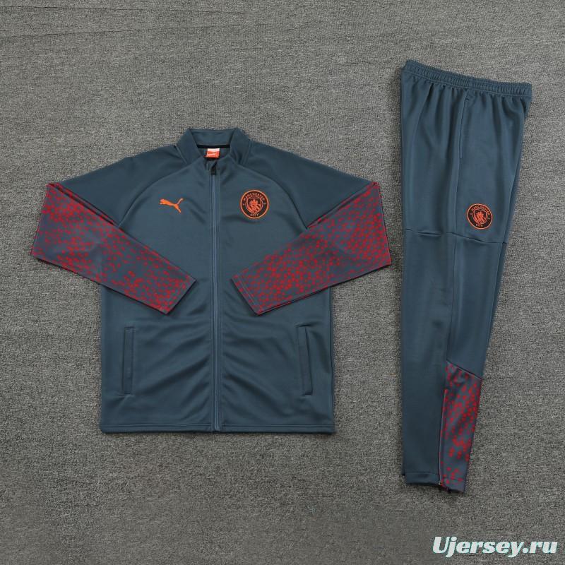 23/24 Manchester City Grey Full Zipper Jacket+Pants