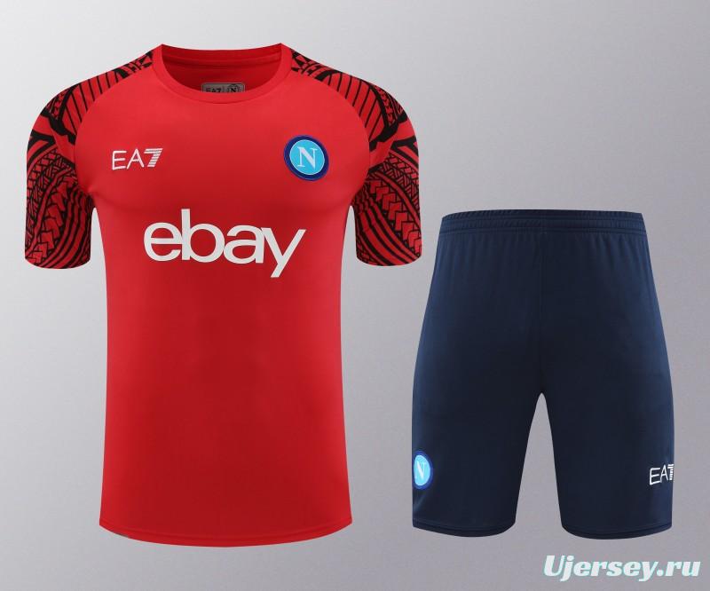 23/24 Napoli Red Short Sleeve Jeresy+Shorts