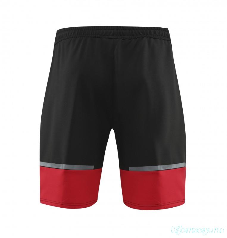 23/24 AC Milan Black/Red Cotton Short Sleeve Jersey+Shorts