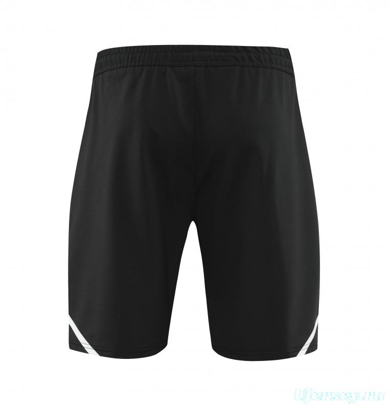 23/24 Adidas Black Cotton Short Sleeve Jersey+Shorts